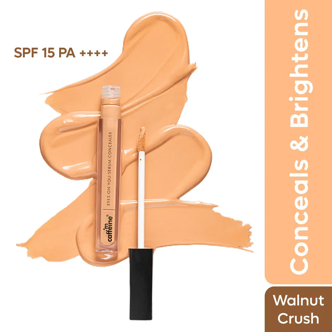 mCaffeine Eyes On You Serum Concealer | Brightens Under Eye & Reduces Dark Circles | Lightweight & Natural Finish for Everyday Use -Walnut Crush -5ml