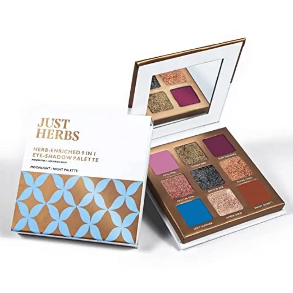 Just Herbs 9 in 1 Eyeshadow Palette Long Wearing And Easily Blendable Eye Makeup Palette - Night Palette