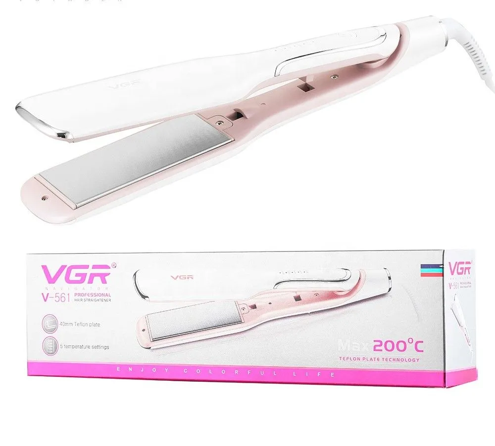 VGR V-561 Hair Straightener With Teflon Plate, Led Indicator & Temperature Control From 120Dc-200Dc