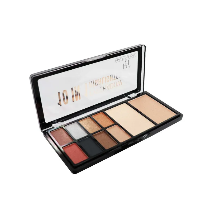 Half N Half 10 In 1 Eyeshadow & Highlighter Makeup Kit Multicolor Palette-02