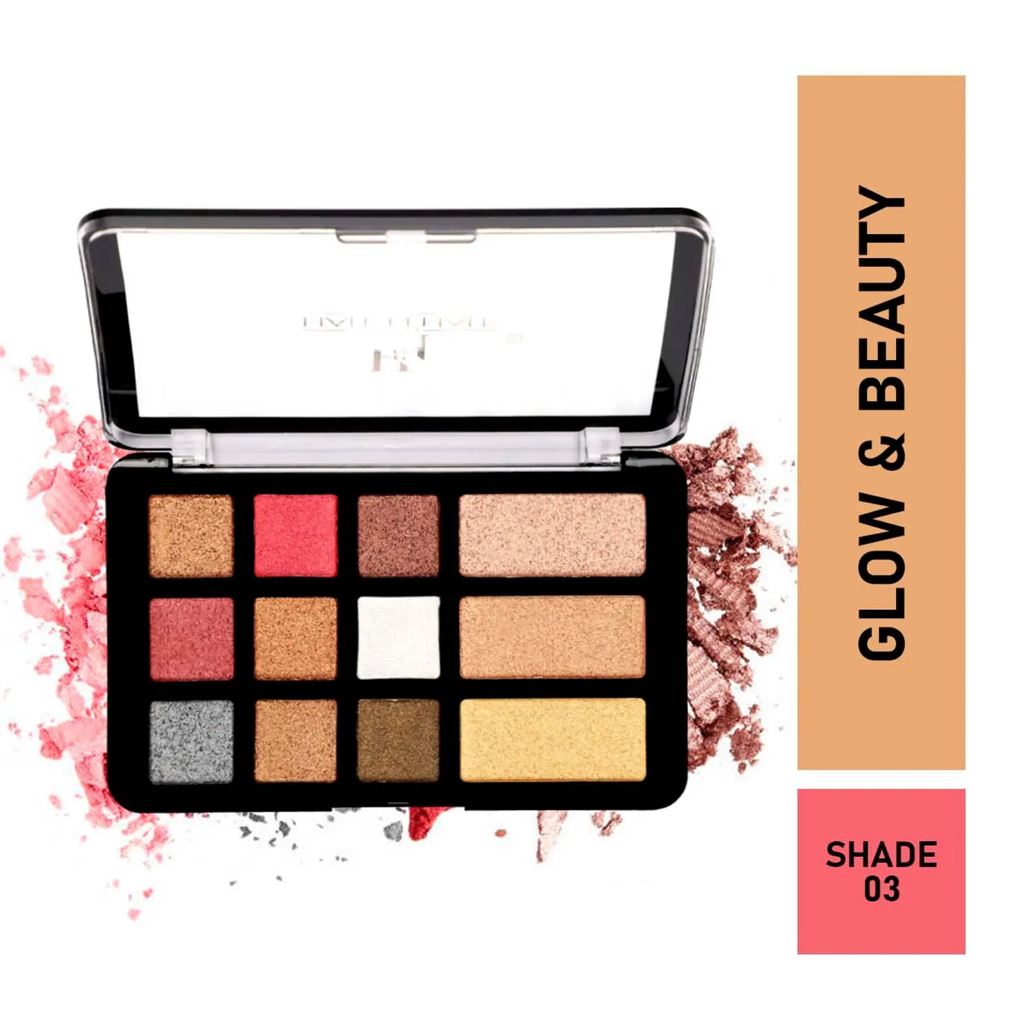 Half N Half Beauty Glow, Ultra Pro Makeup Eyeshadow Multicolour Palette 03 Hidden Story (18g)