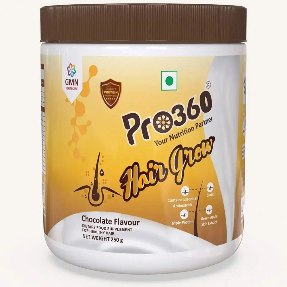 PRO360 Hair Grow Nutritional Beverage Mix,  250 g  Chocolate