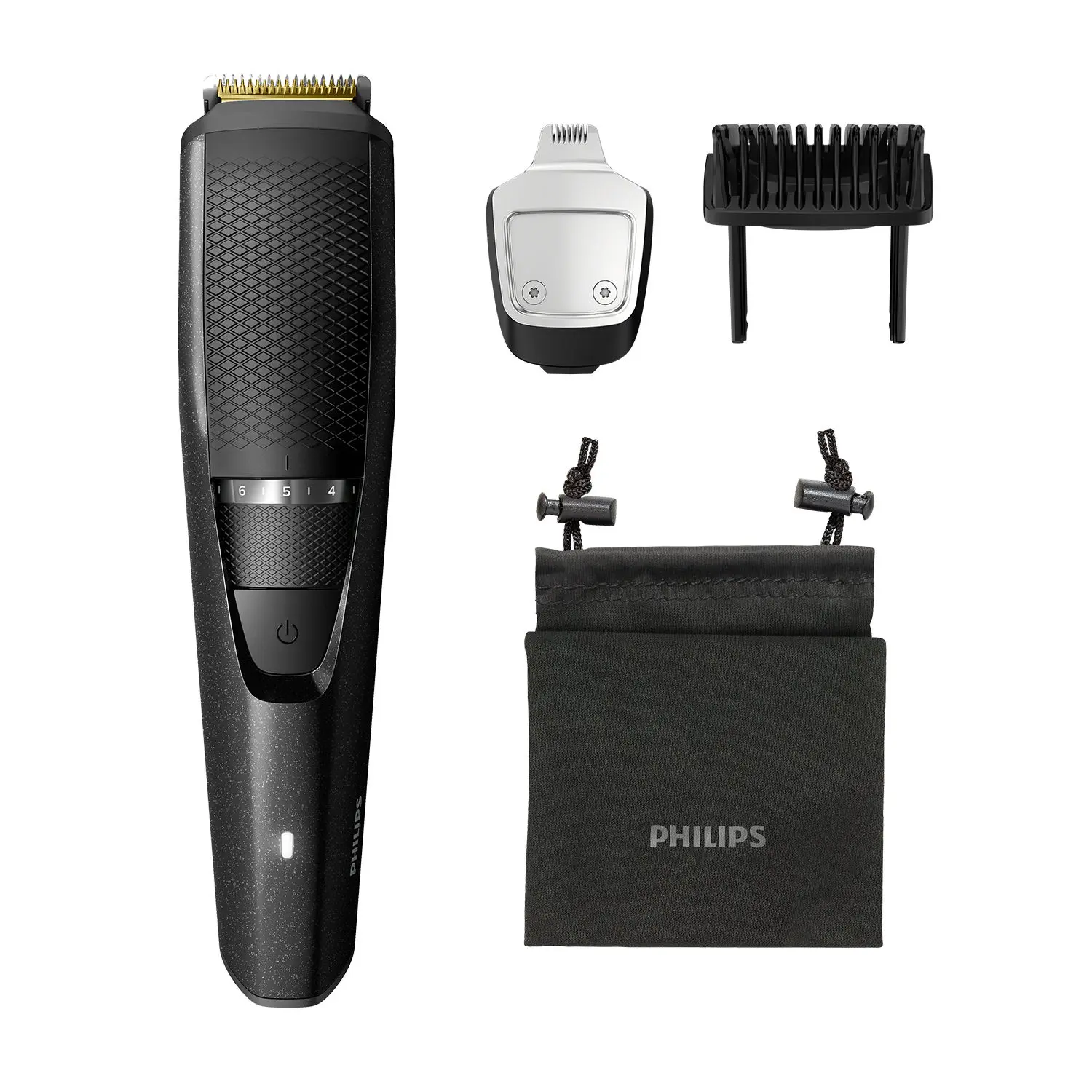 Philips BT3241/15 Smart Beard Trimmer - Power adapt technology for precise trimming- Fast Charge; 20 settings; 90 min run time; Precision trimmer