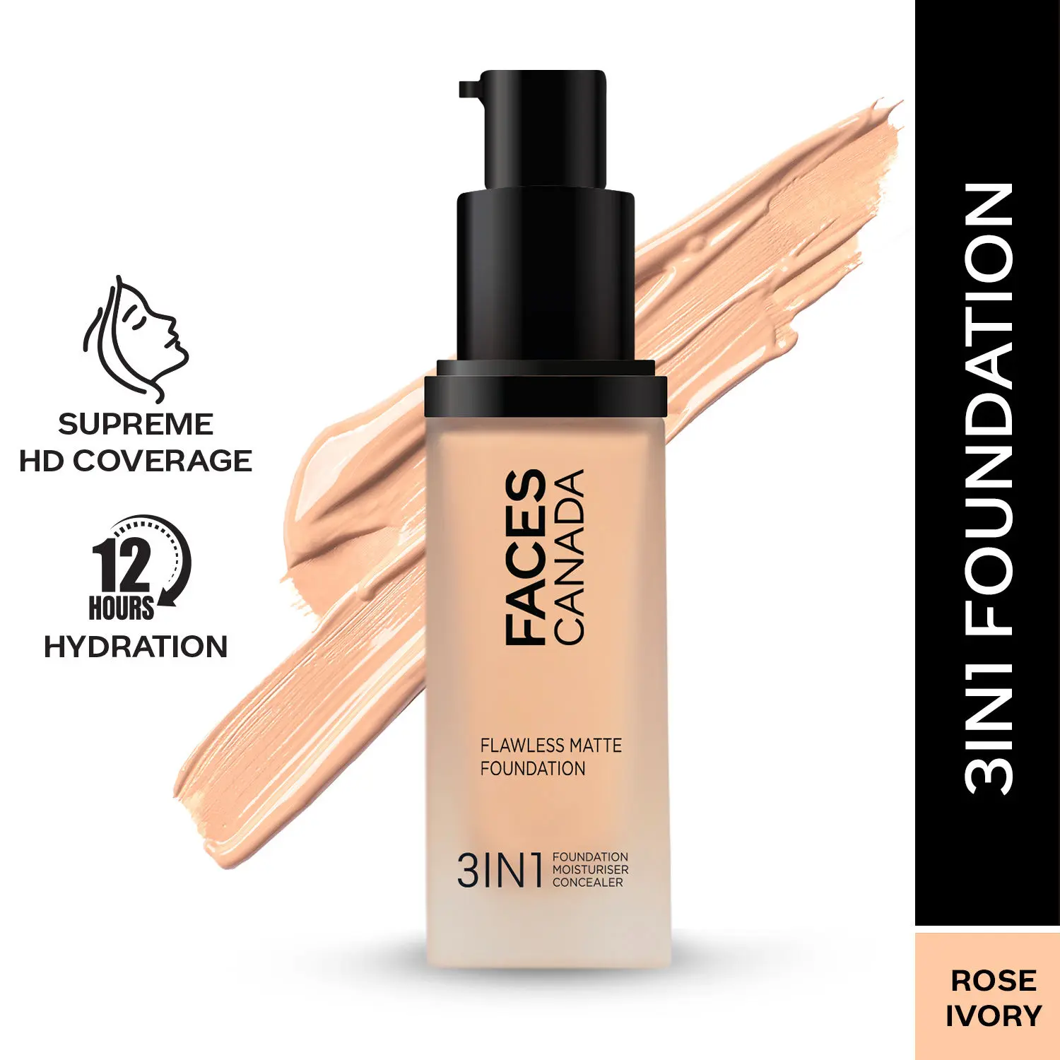 FACES CANADA Flawless Matte Foundation Rose Ivory 011 30ml