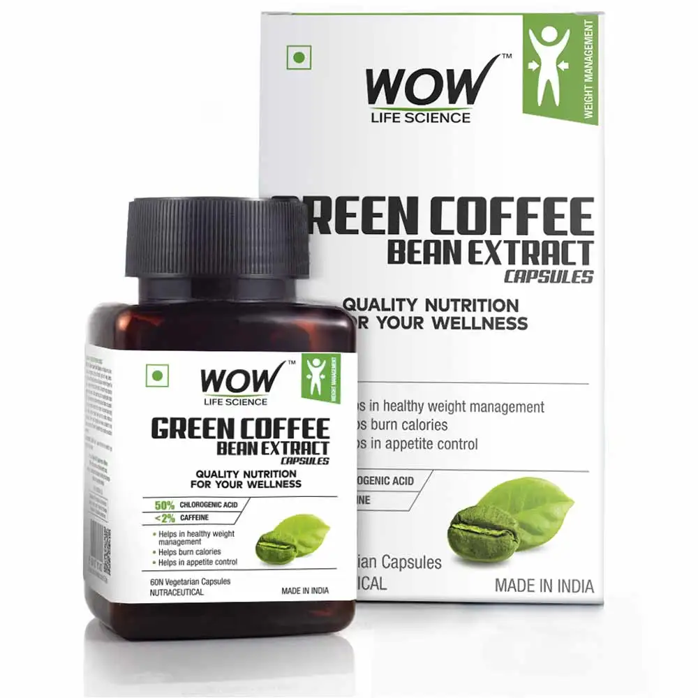 Wow Life Science Green Coffee Bean Extract,  60 veggie capsule(s)