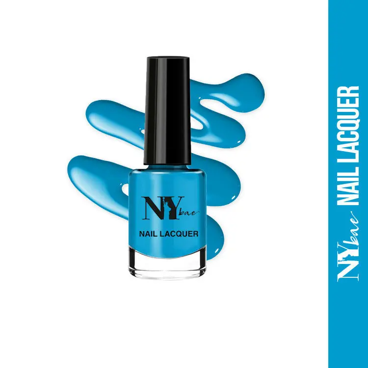 NY Bae Gel Nail Lacquer - Blue Lagoon 10 (6 ml) | Blue | Luxe Gel Finish | Highly Pigmented | Chip Resistant | Long lasting | Full Coverage | Streak-free Application | Cruelty Free | Non-Toxic