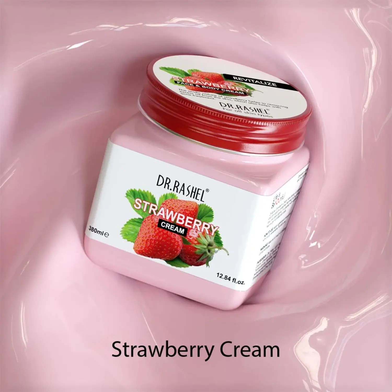 Dr.Rashel Revitalize Strawberry Face and Body Cream For All Skin Type (380 ml)