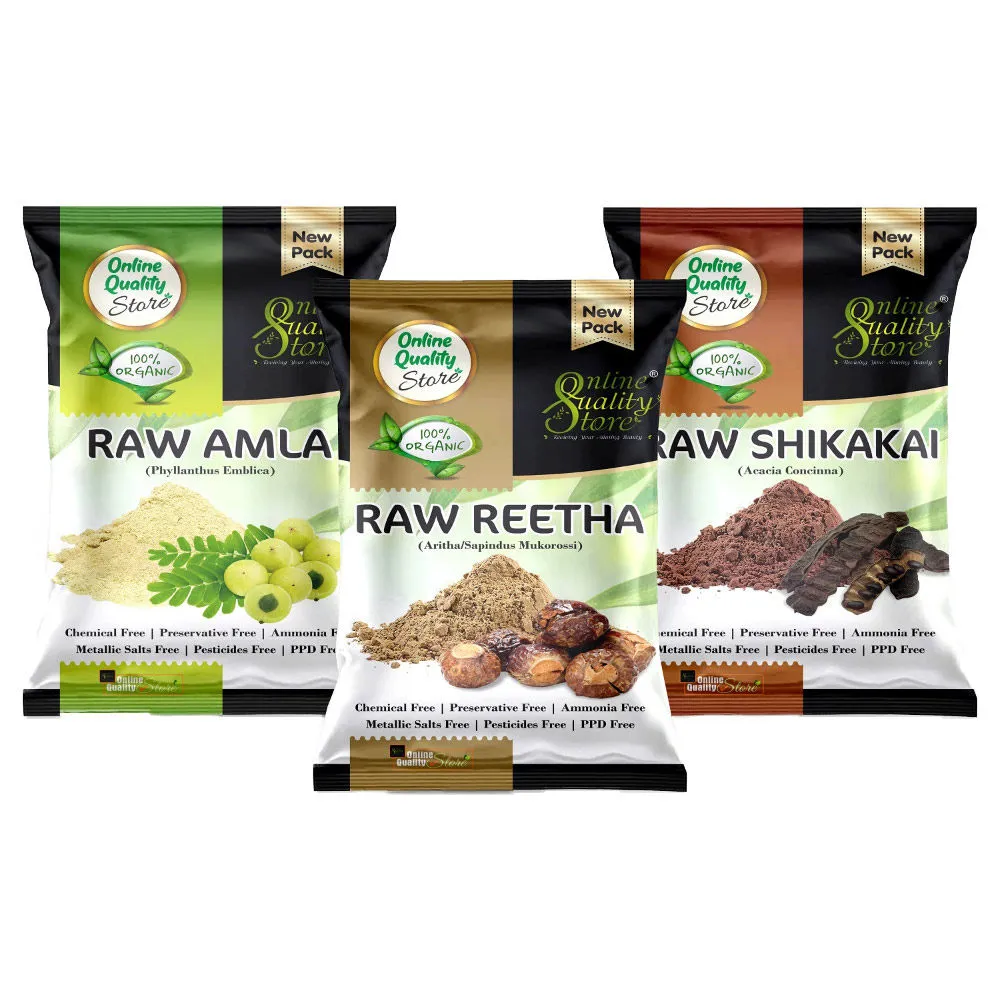 Online Quality Store Reetha Amla Shikakai For Hair & Skin