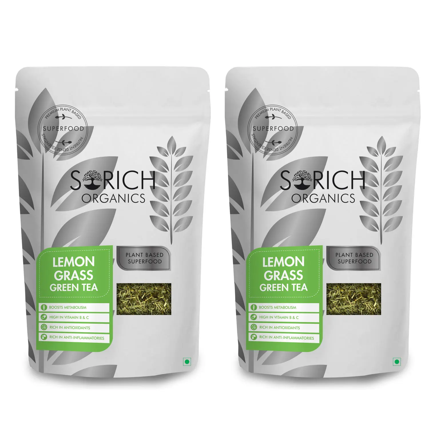 Sorich Organics Lemongrass Green Tea - 200 Gm (100*2) Pack of 2