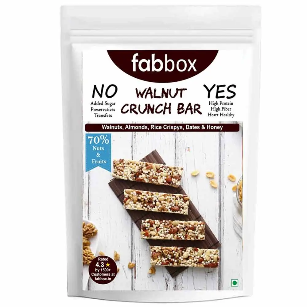 Fabbox Walnut Crunch Bar,  120 g  Unflavored