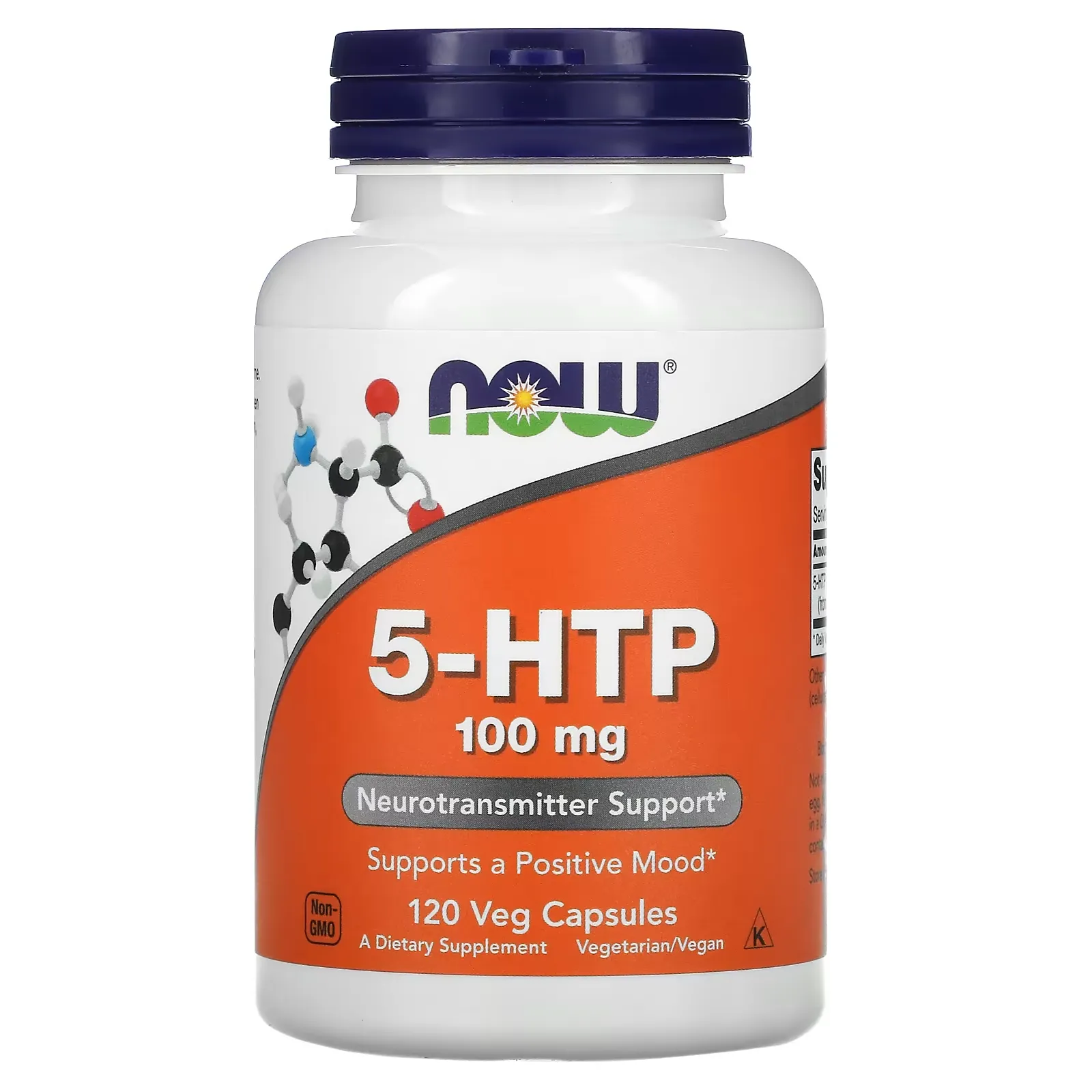 5-HTP, 100 mg, 120 Veg Capsules