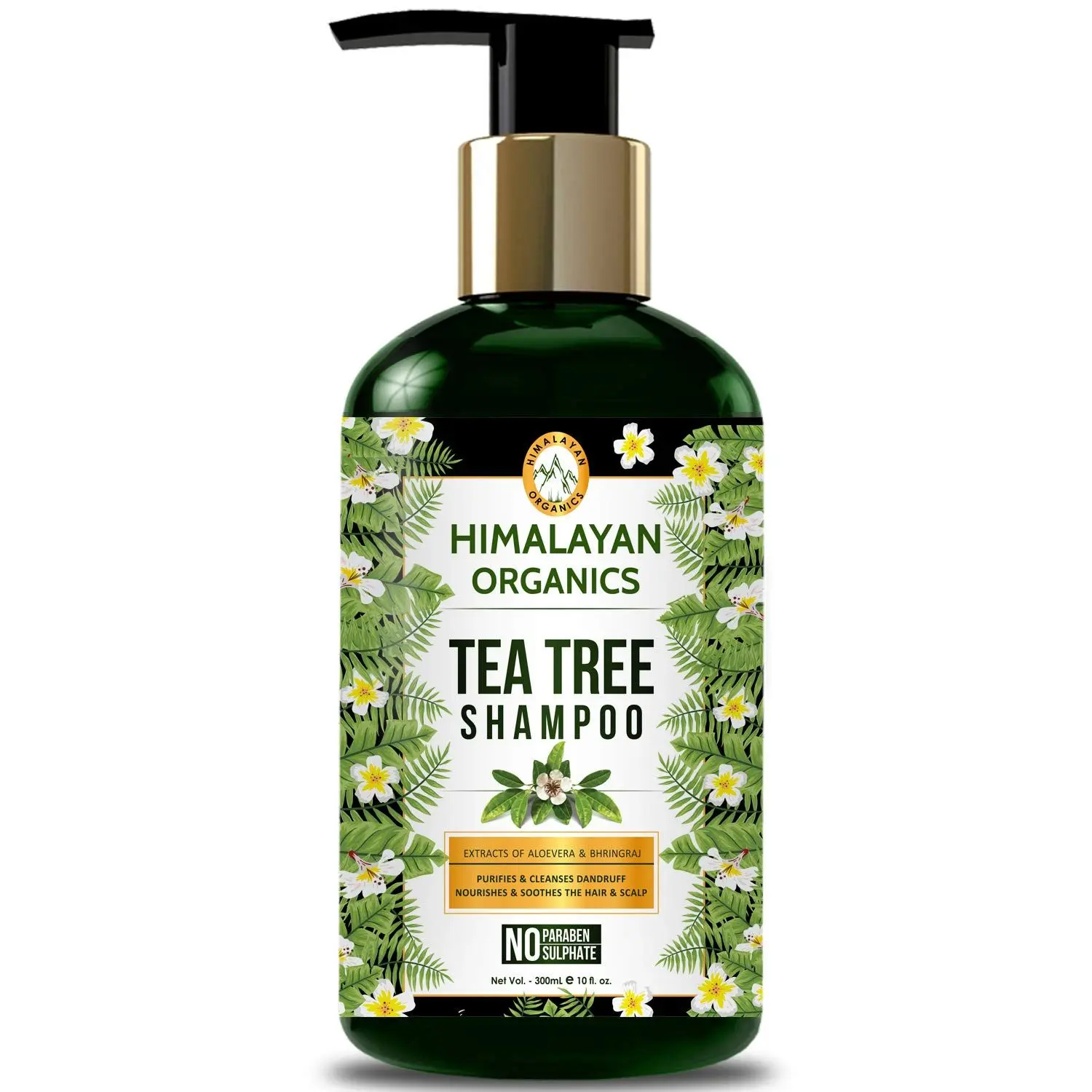 Himalayan Organics Tea Tree Shampoo - Anti Dandruff - No Parabens & No Sulphate - 300ml