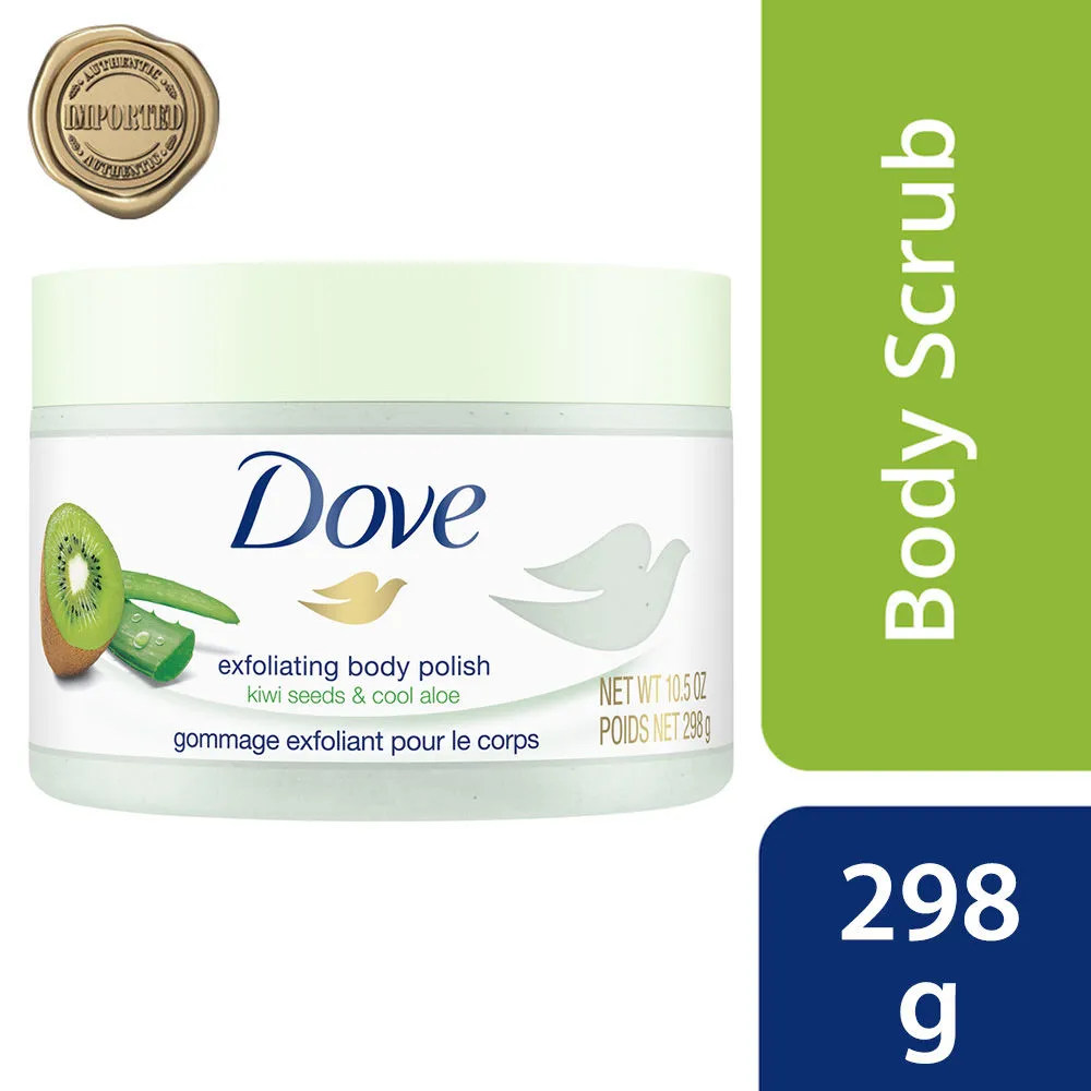 Dove Exfoliating Body Polish Scrub with Kiwi Seeds and Cool Aloe