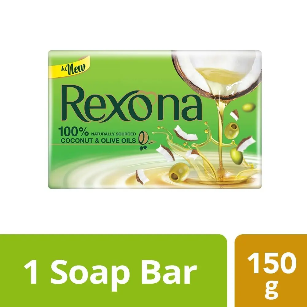 Rexona Coconut and Olive Oil Soap For Silky Smooth Skin, 150 g