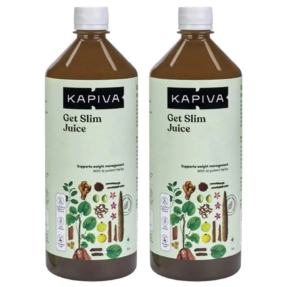 Kapiva Get Slim Juice (Supports Weight Management),  Unflavoured (Pack of 2)  1 L