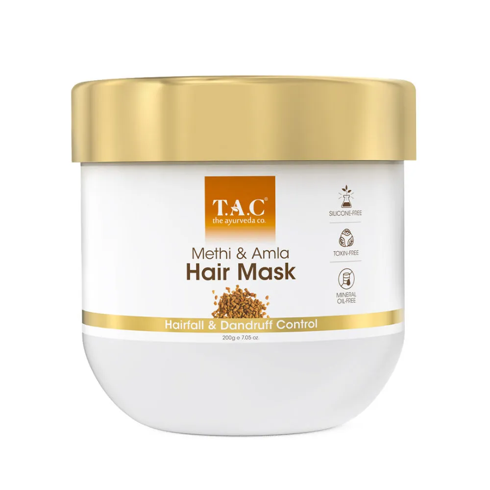 TAC - The Ayurveda Co. Hair Mask with Methi & Amla, for Fizzy & Damaged Hair & Deep Nourishment