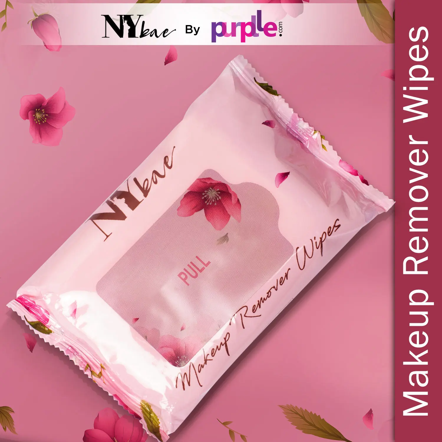 NY Bae Makeup Remover Wipes - Pack of 25 | Cleansing Facial Wipes | Refreshing | Alcohol Free | Sulphate Free | Paraben Free