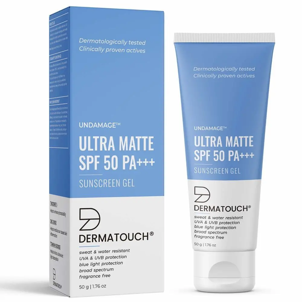 DERMATOUCH Undamage Ultra Matte Sunscreen Gel SPF 50 PA+++| For Broad Spectrum-50G