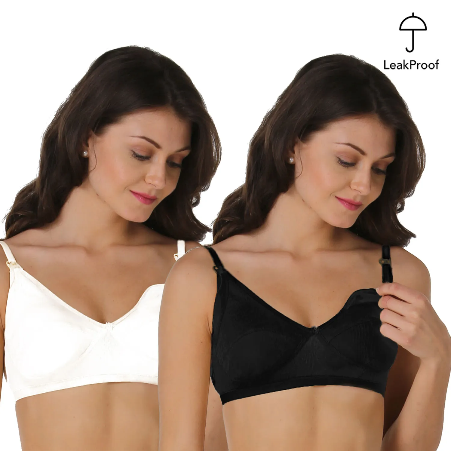 Morph Maternity Pack Of 2 Leakproof Nursing Bras - Multi-Color