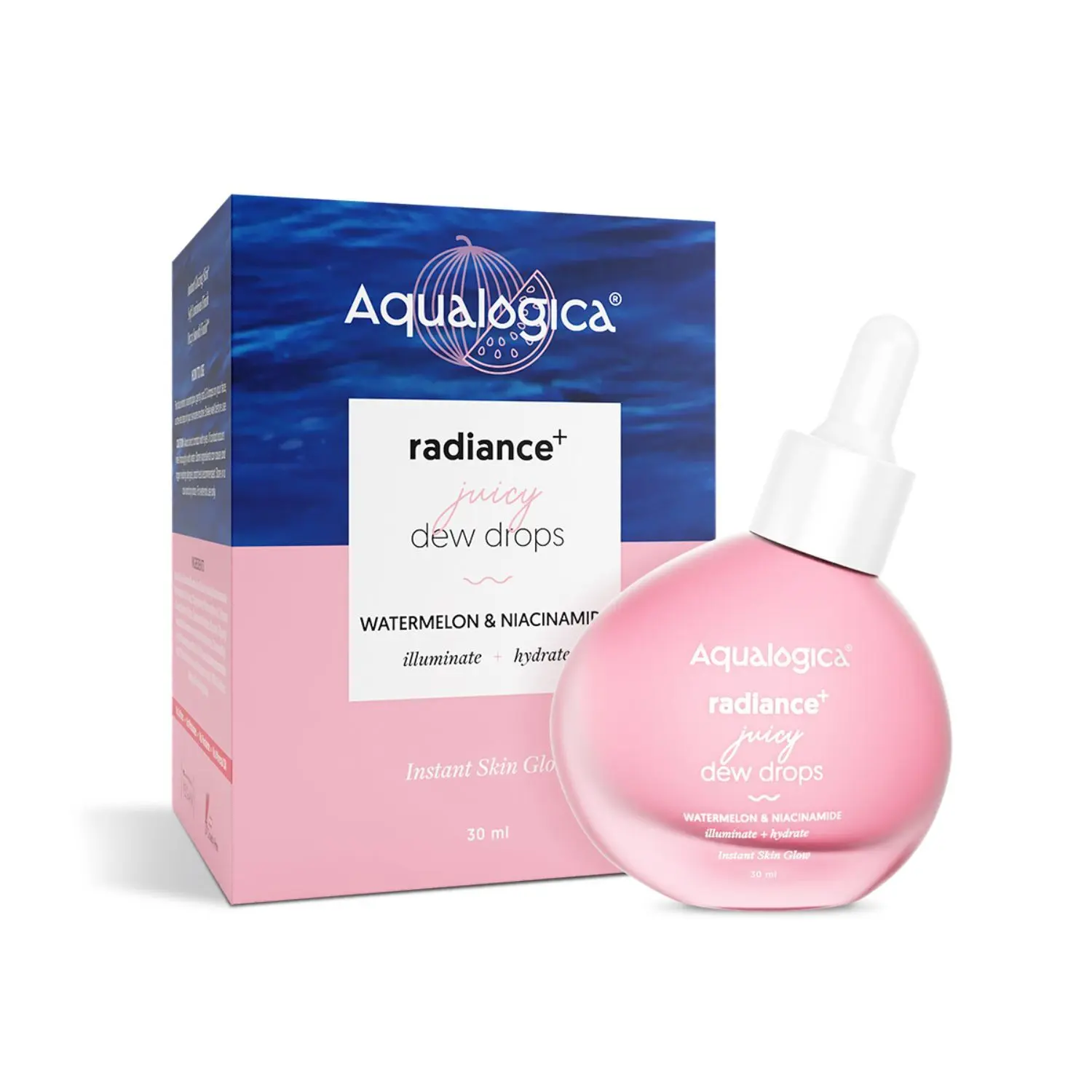 Aqualogica Radiance+ Juicy Dew Drops with Watermelon and Niacinamide 30ml