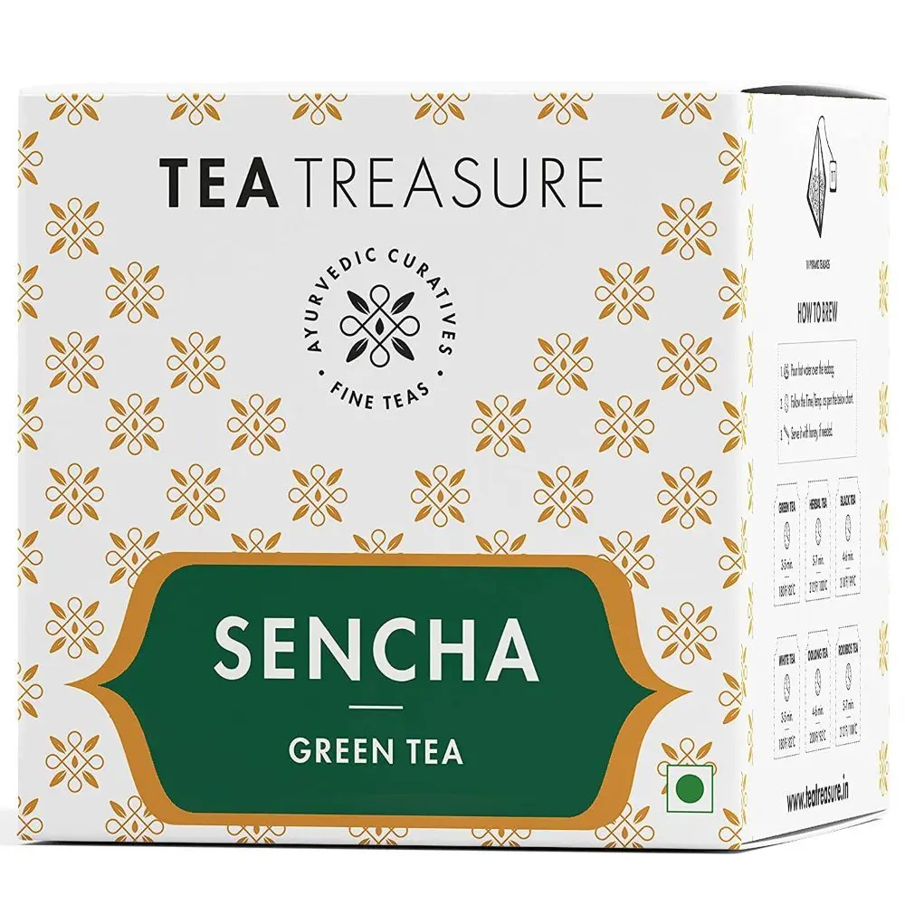 Tea Treasure Sencha Green Tea - 10 Pyramid Tea Bags