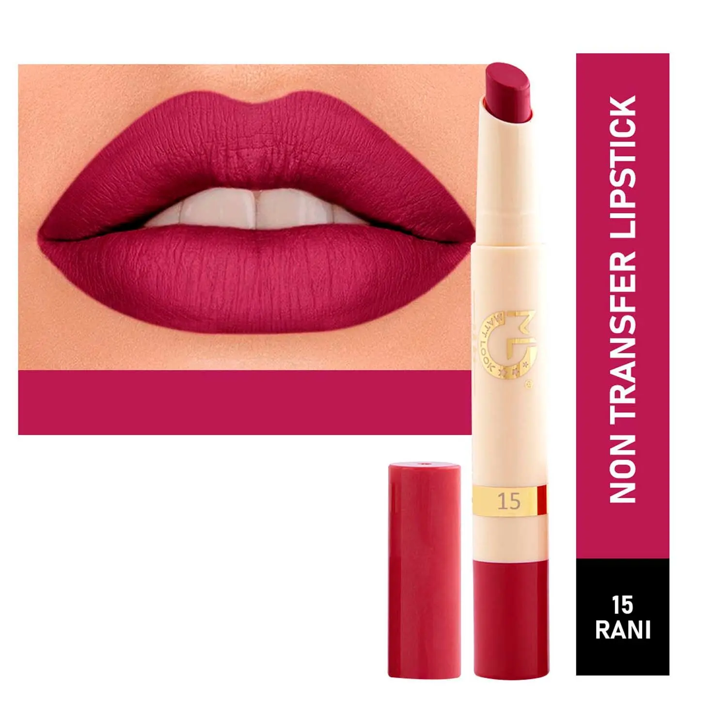 Matt look Velvet Smooth Non-Transfer, Long Lasting & Water Proof Lipstick, Rani (2gm)