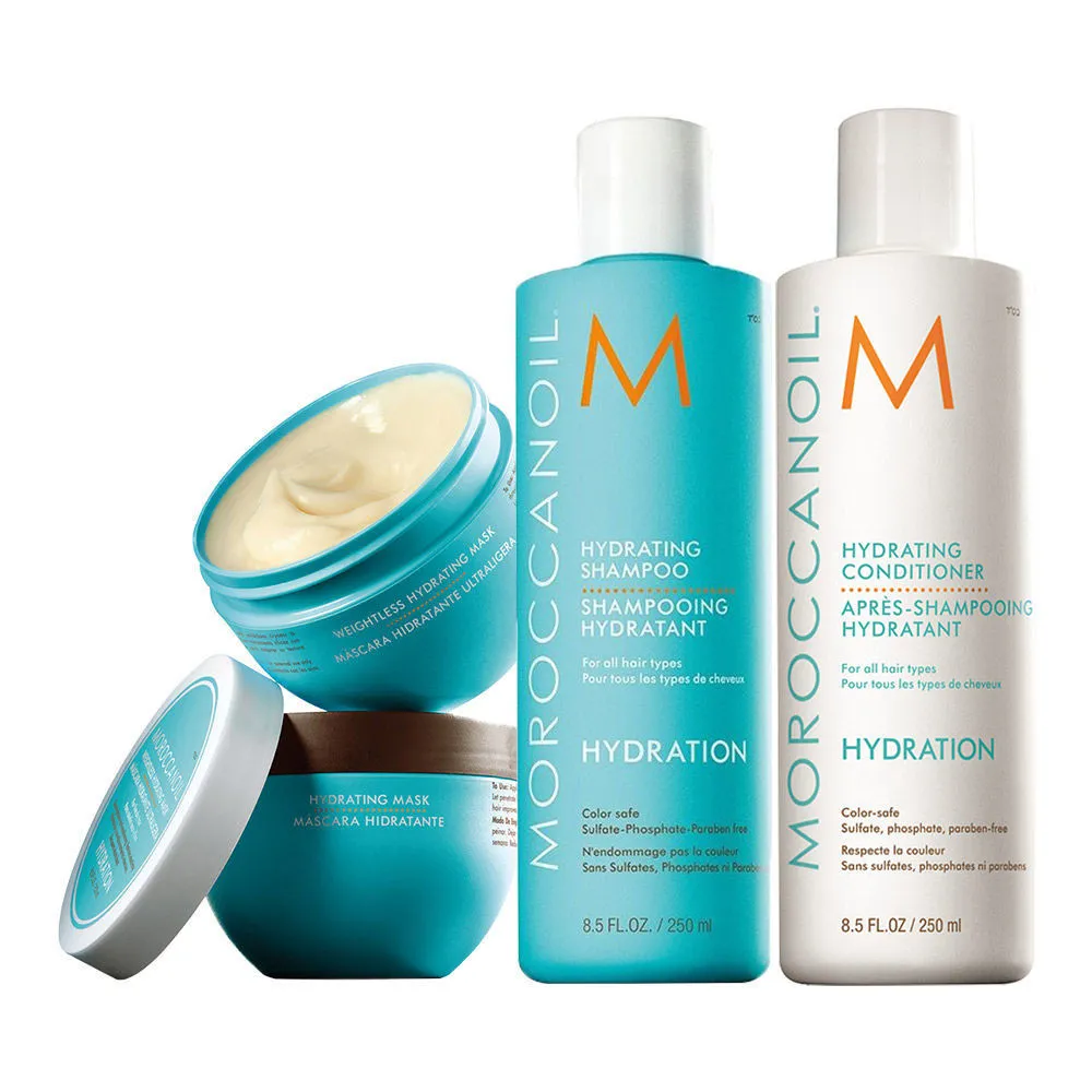 Moroccanoil Hydrating Shampoo. Conditioner And Intense Hydrating Mask