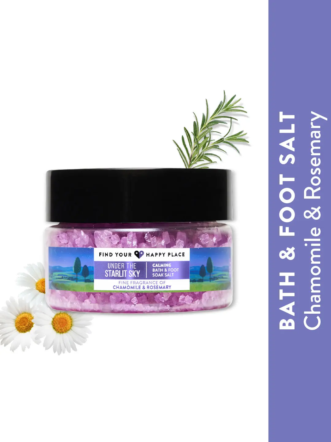 Find Your Happy Place - Under The Starlit Sky Bath & Foot Soak Salt Chamomile & Rosemary 250g