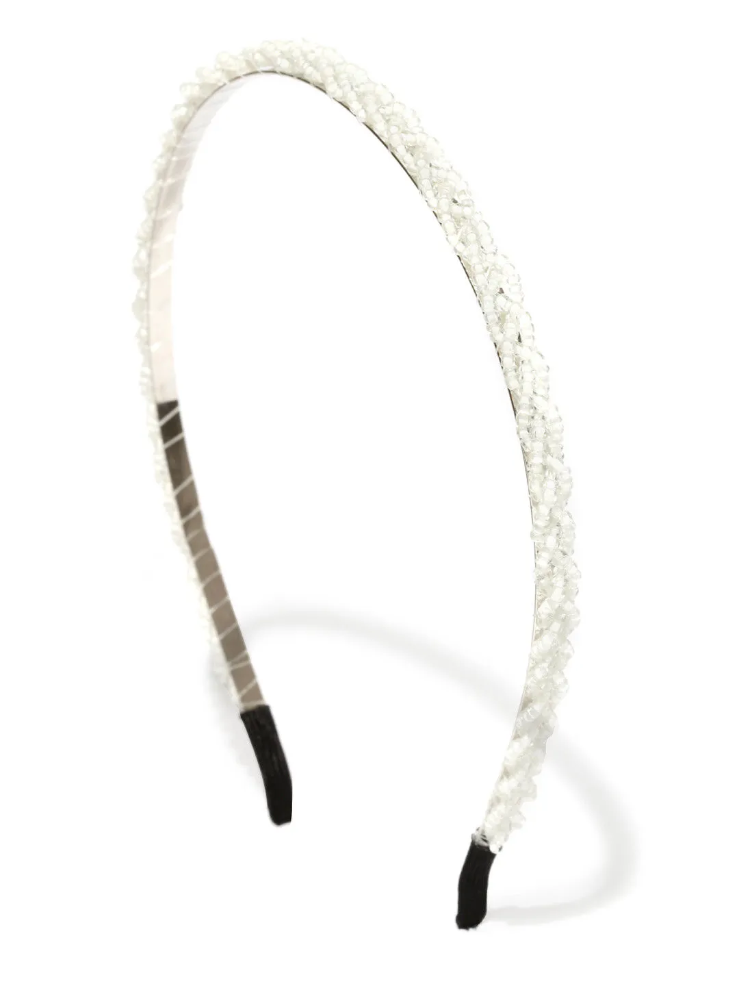 Toniq White Beaded Hair Band