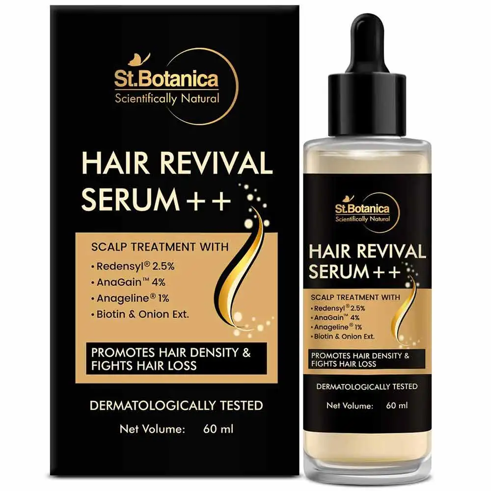 St.Botanica Hair Revival Serum ++,  60 ml  Promotes Hair Density & Fights Hair Loss