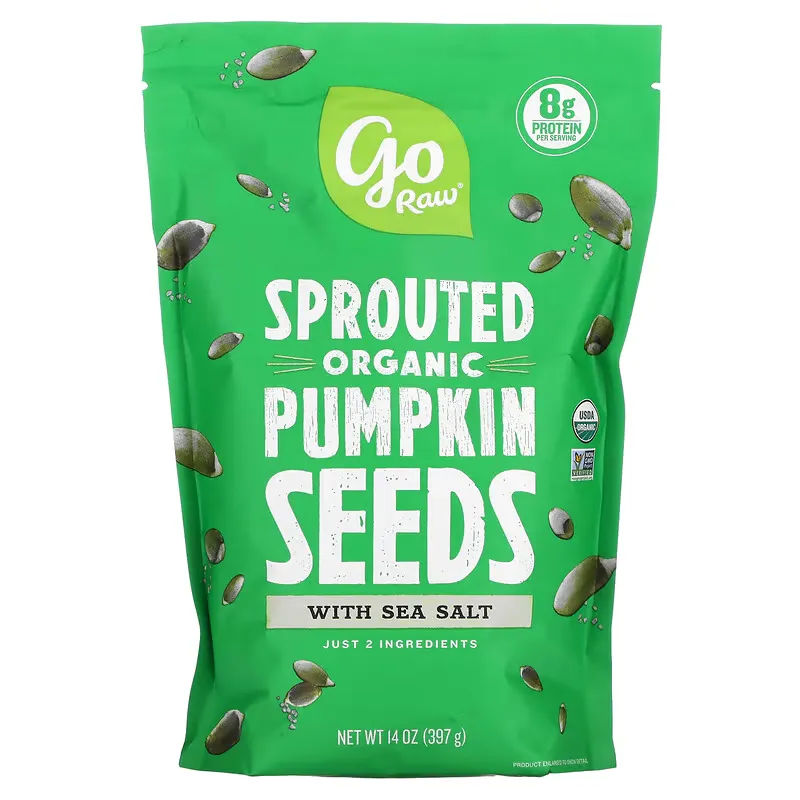 Organic Sprouted Pumpkin Seeds with Sea Salt, 14 oz (397 g)