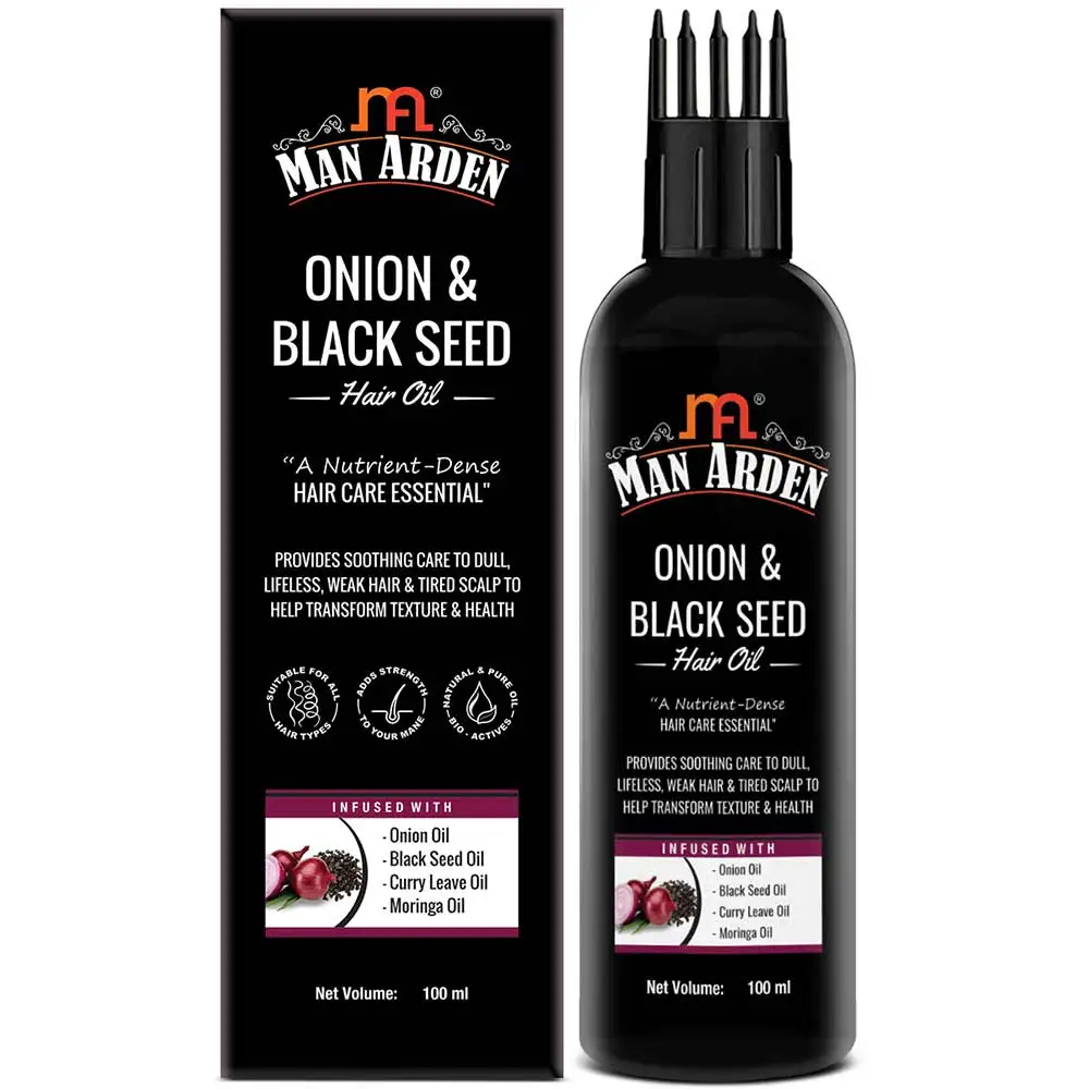 Man Arden Onion & Black Seed Hair Oil,  100 ml  for All Hair Types