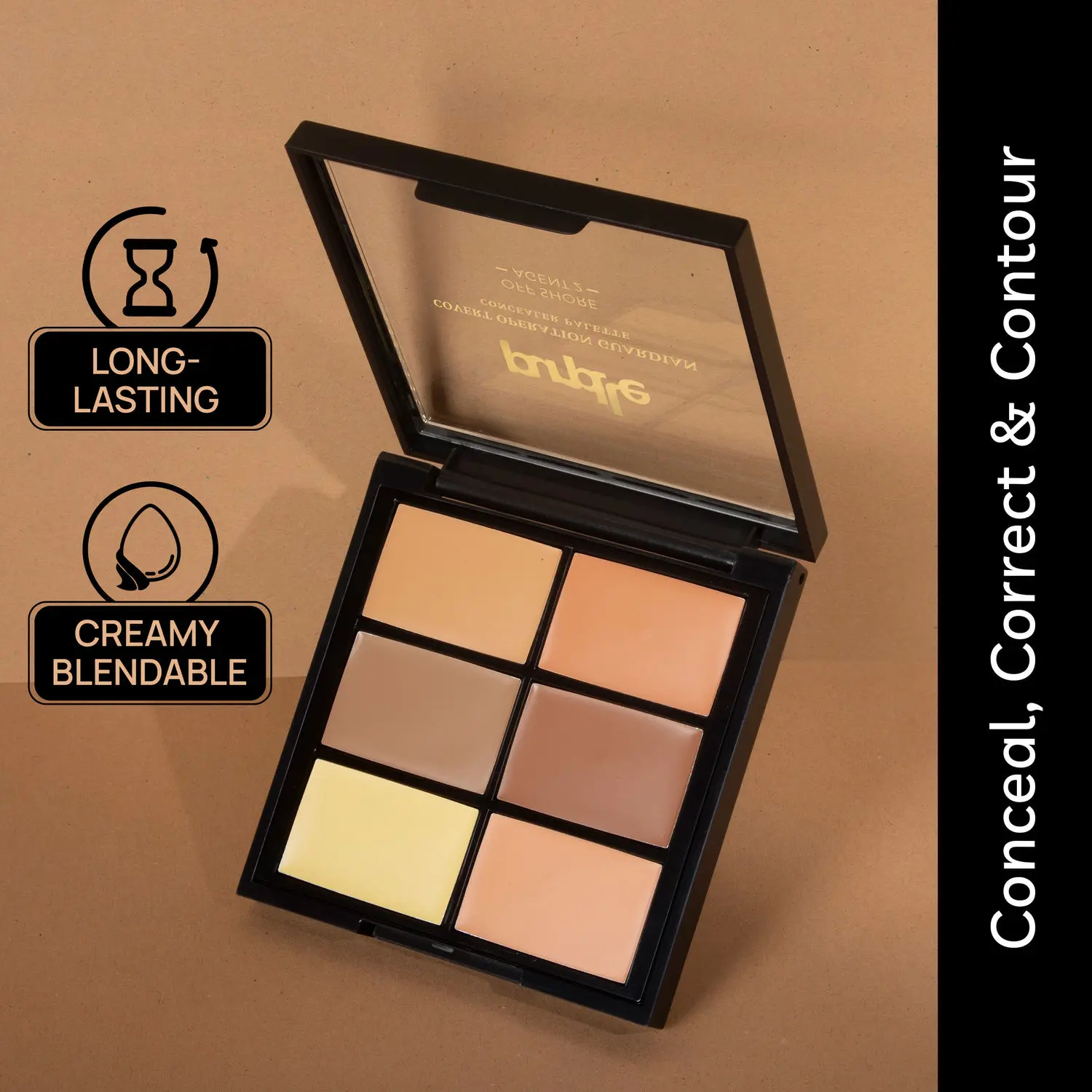 Purplle Concealer Palette (Fair Skin), Covert Operation Guardian - Off Shore Agent 2 (12 g)