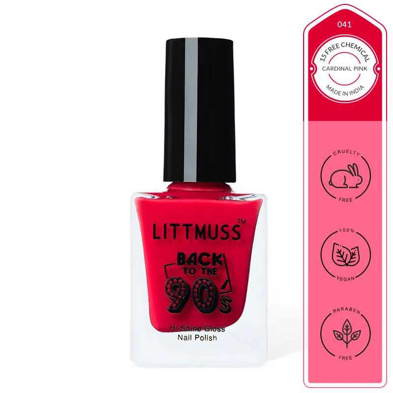 Littmuss Nail Polish Back To The 90'S Hi-Shine Gloss Nail Paint - Cardinal Pink - 041