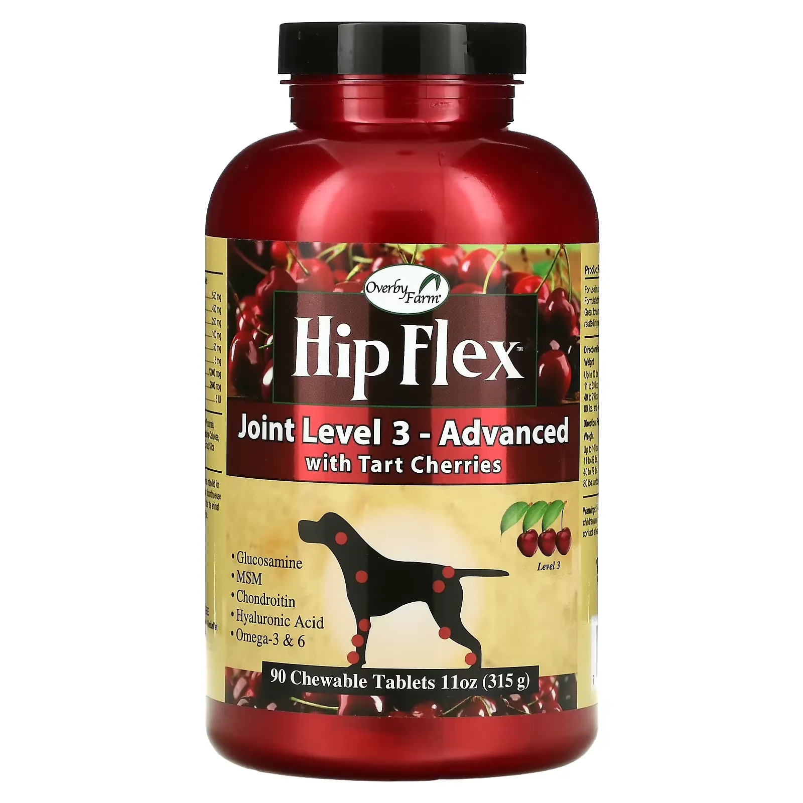 Hip Flex, Joint Level 3 - Advanced with Tart Cherries, 90 Chewable Tablets, 11 oz (315 g)