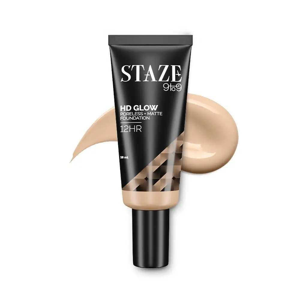 Staze 9to9 HD Glow Poreless + Matte Foundation | 125W Vanilla | 18 ml