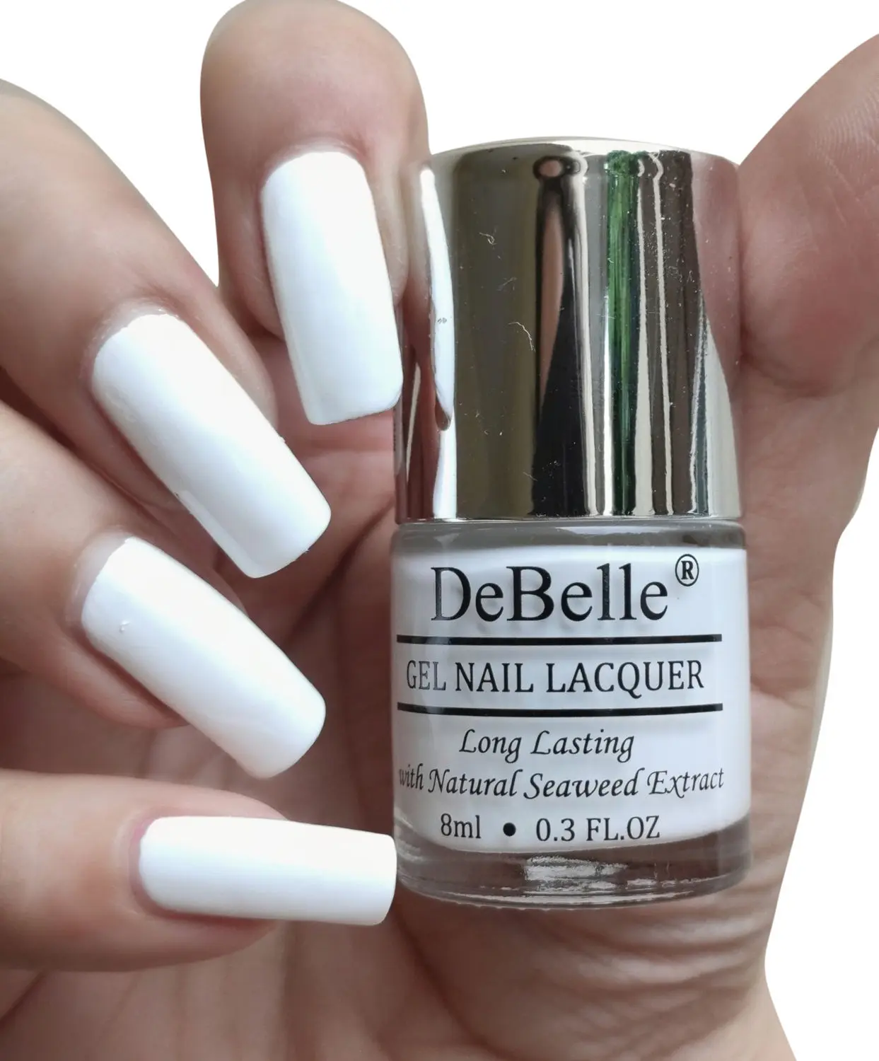 DeBelle Gel Nail Lacquer Creme Vanilla Croissant-One Coat White, (8 ml)