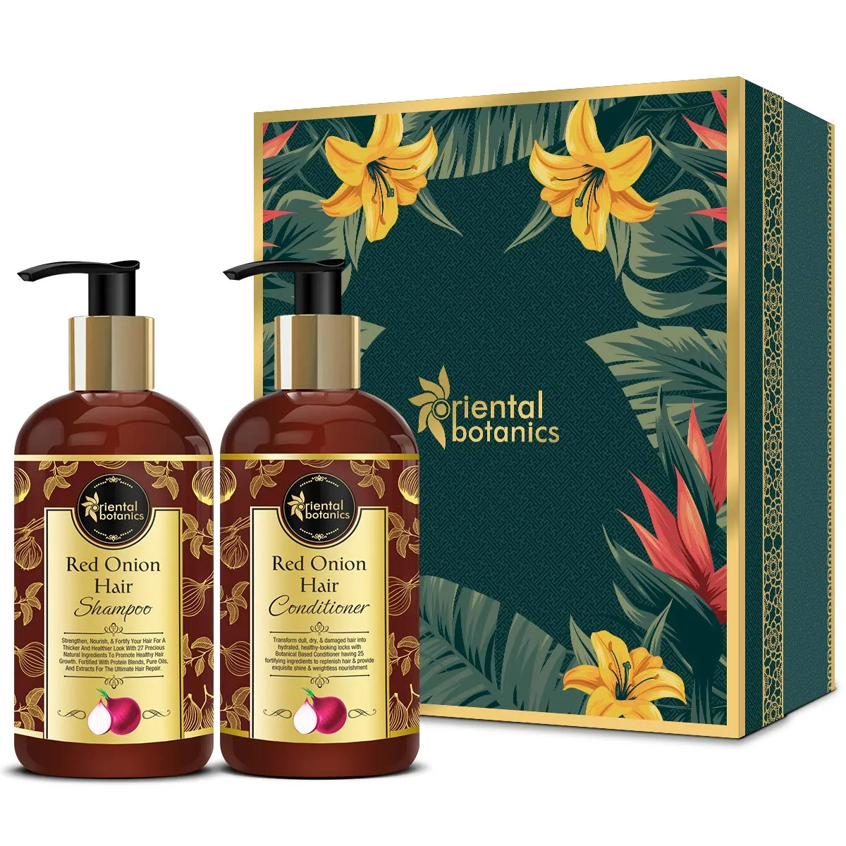 Oriental Botanics Red Onion Hair Shampoo + Conditioner Kit with Red Onion Oil