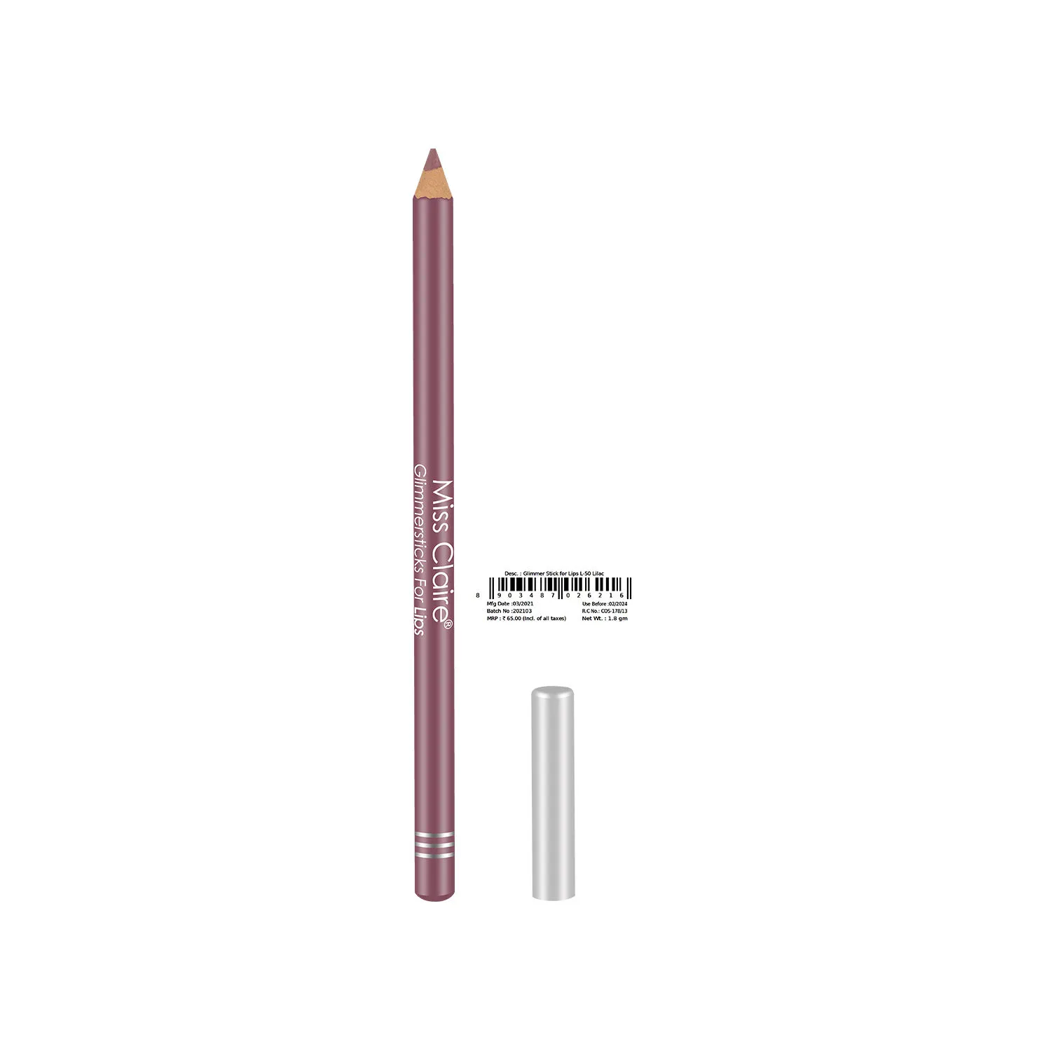 Miss Claire Glimmersticks For Lips - Lilac L-50