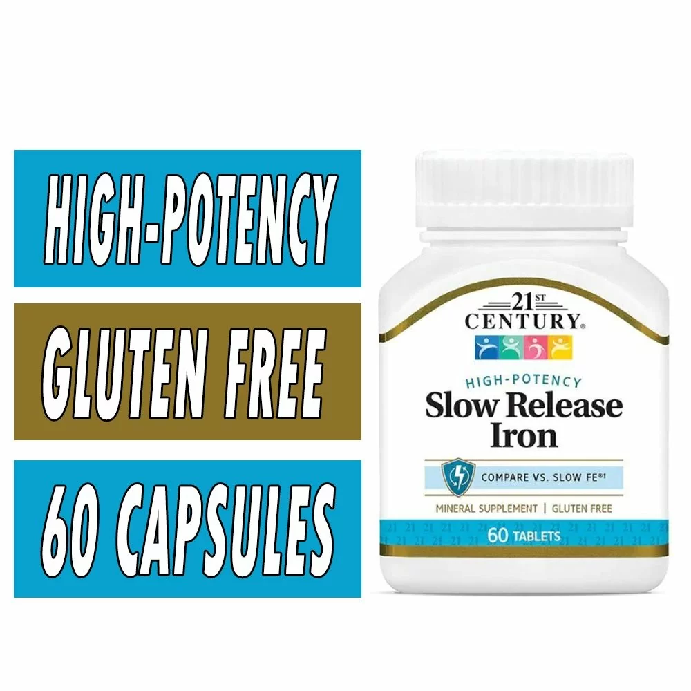 21st Century Slow Release Iron - 45 mg - 60 Tablets