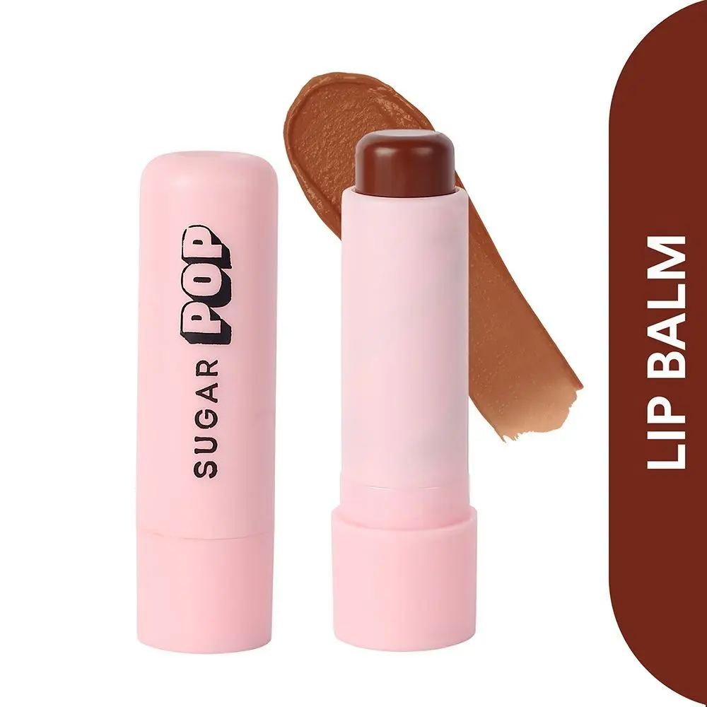 SUGAR POP Nourishing Lip Balm 04 Coffee (Brown) - 4.5 gms – Tinted Lip Moisturizer for Dry and Chapped Lips, Enriched with Castor Oil for Ultimate Lip Care, Intense Hydration and UV protection l SPF Infused Lip Care for Women