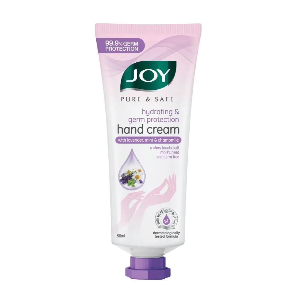 Joy Pure & Safe Hydrating & Germ Protection Hand Cream with Lavender, Mint & Chamomile (50 ml)