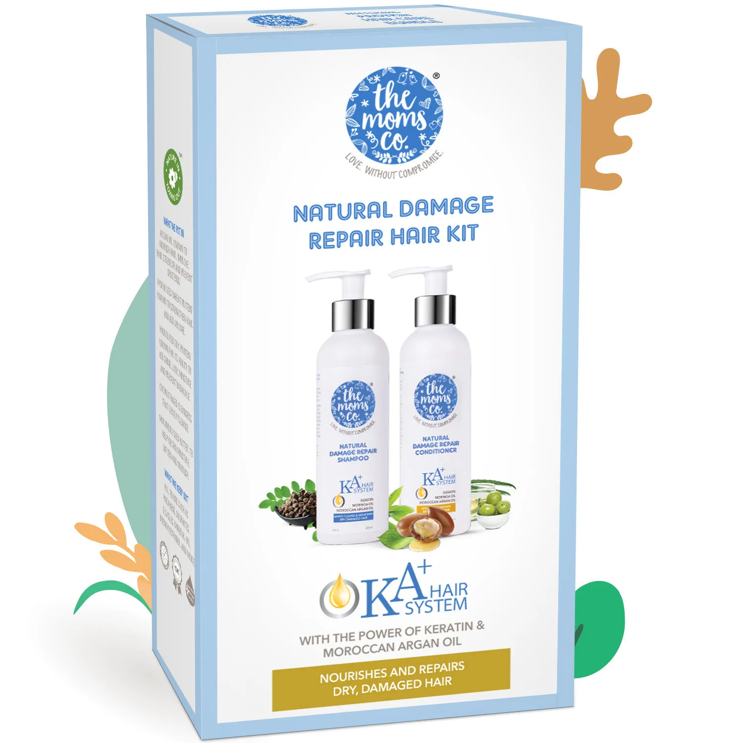 The Moms co. Natural Damage Repair Kit- KA+ Hair Shampoo And Conditioner