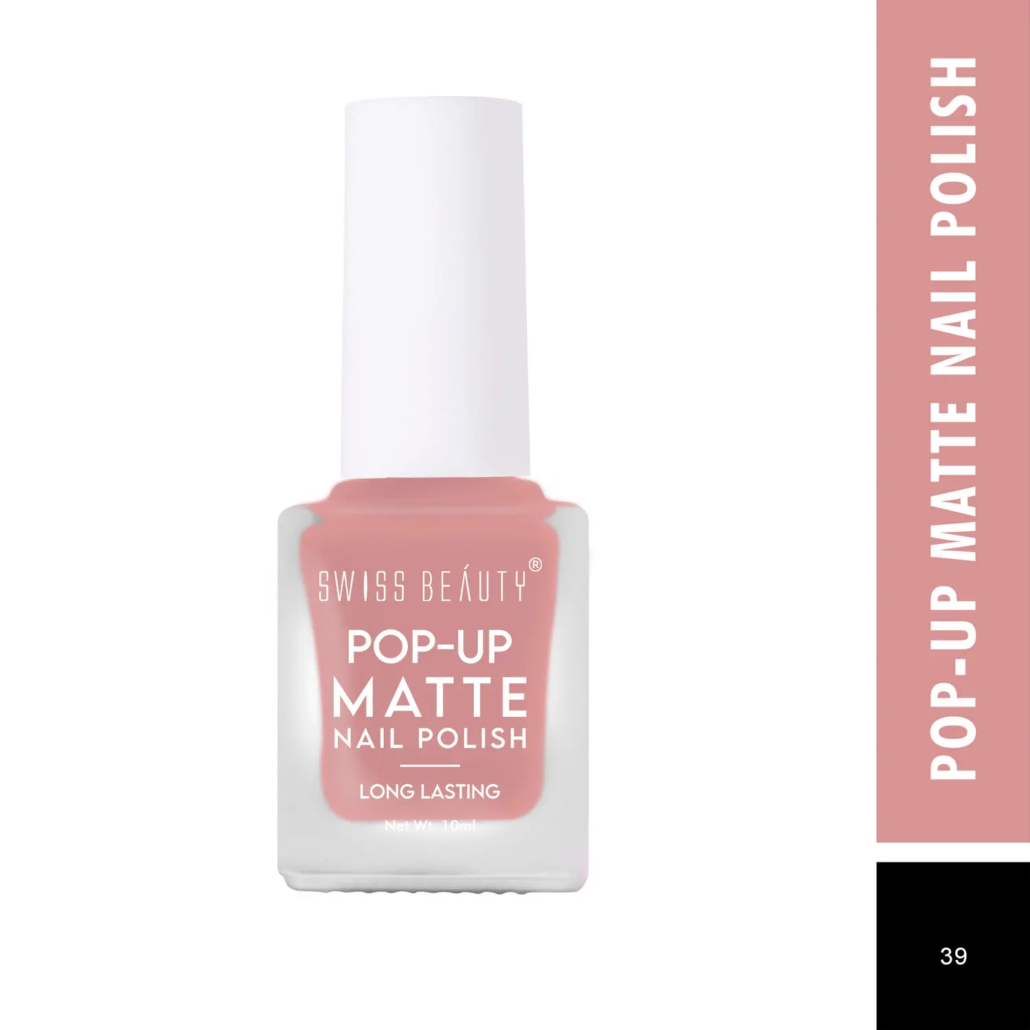 Swiss Beauty POP-UP Matte Nail Polish 39 Nude Pink (10 ml)