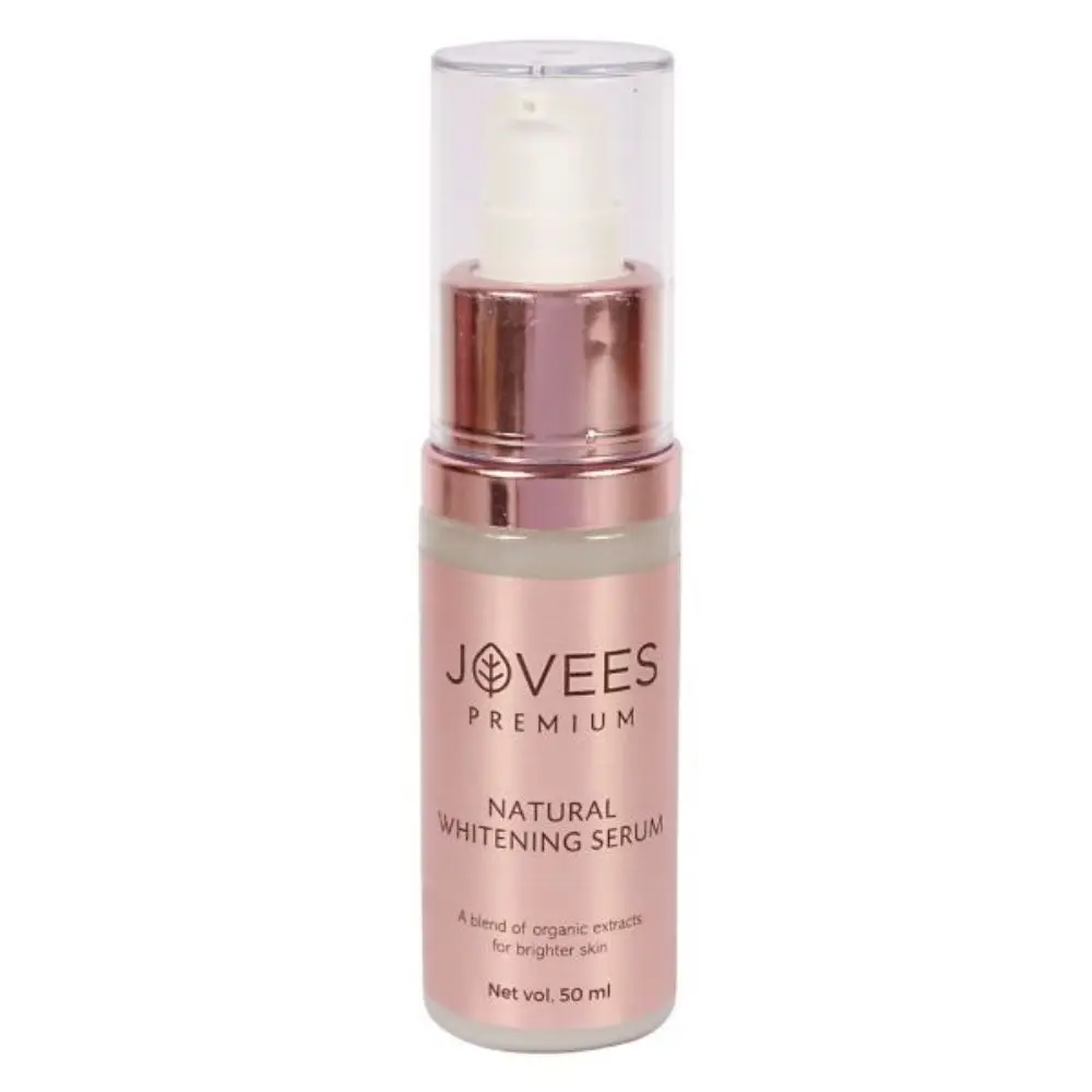 Jovees Premium Whitening Serum | Skin Brightening Cream | With Liquorice And Bearberry Extracts | With Niacinamide That Brightens, Nourishes and Hydrates | Gives Even Skin Tone | 50 ml