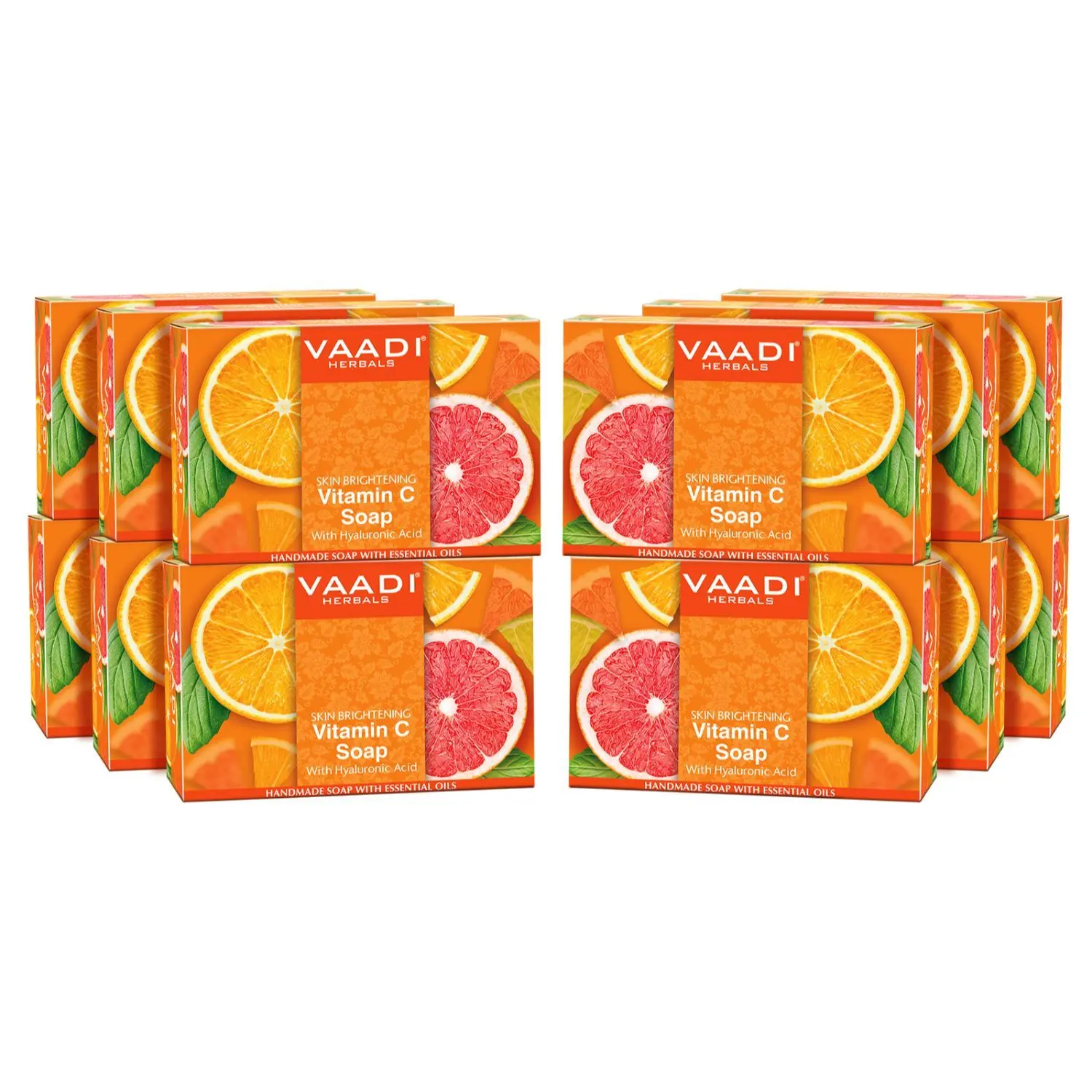 Vaadi Herbals Vitamin C Soap For Tan Removal & Instant Brightening (75 gms X 12) (Pack of 12)