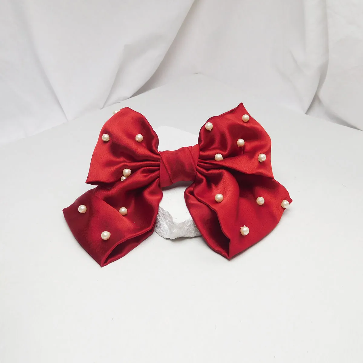 Soho Boho Studio Aster Red Bow Barrette