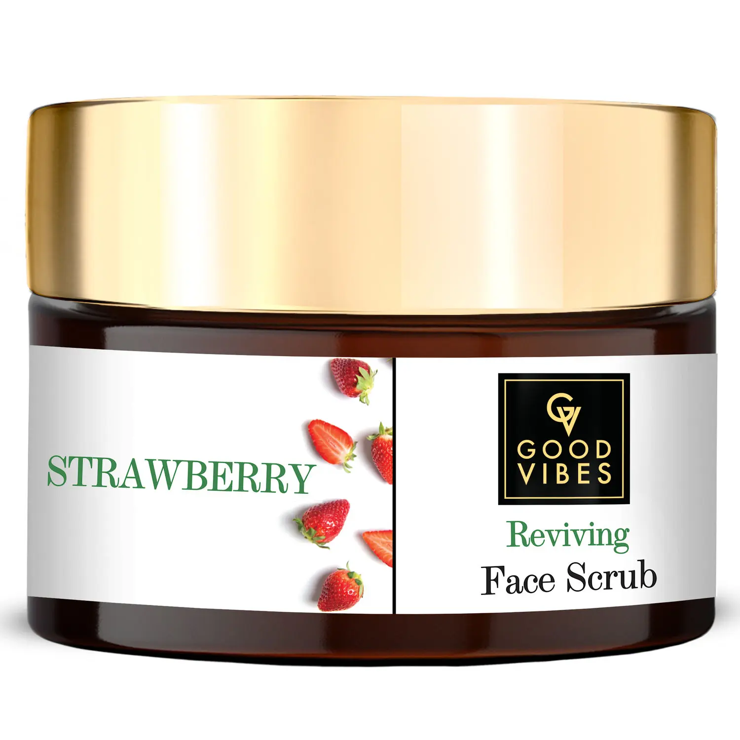 Good Vibes Strawberry Reviving Face Scrub | Removes Dirt & Impurities, Suitable For Dull Skin | No Parabens, No Sulphates, No Mineral Oil, No Animal Testing (50 g)