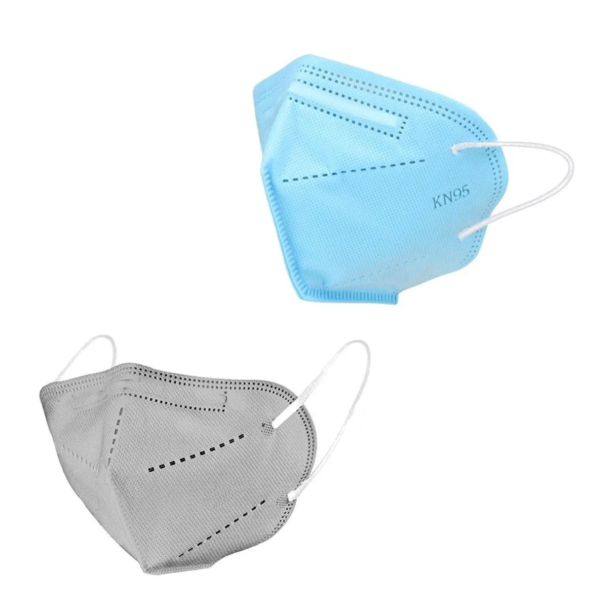 OOMPH Pack Of 2 Kn95/n95 Anti-pollution Reusable 5-layer Mask (blue,grey)