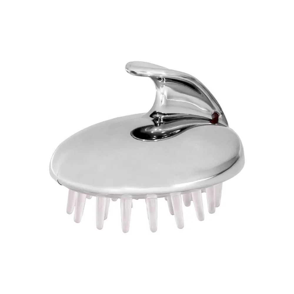 Streak Street Shiny Silver Hair Scalp Massager And Shampoo Brush